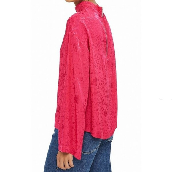 Topshop + Jacquard kimono Sleeve Top - Picture 2 of 6